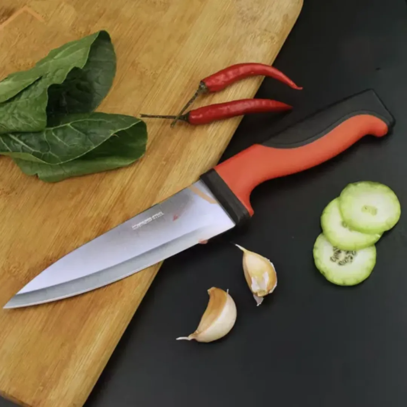 Profesional Knife R/B Handle Kitchen Knife 8 - Image 2