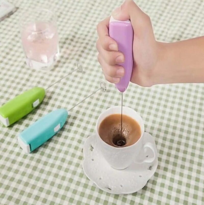 Electric Battery Operated Coffee Beater Blender Mixer Handheld Milk Frother Handheld Egg Beater MulltiColor