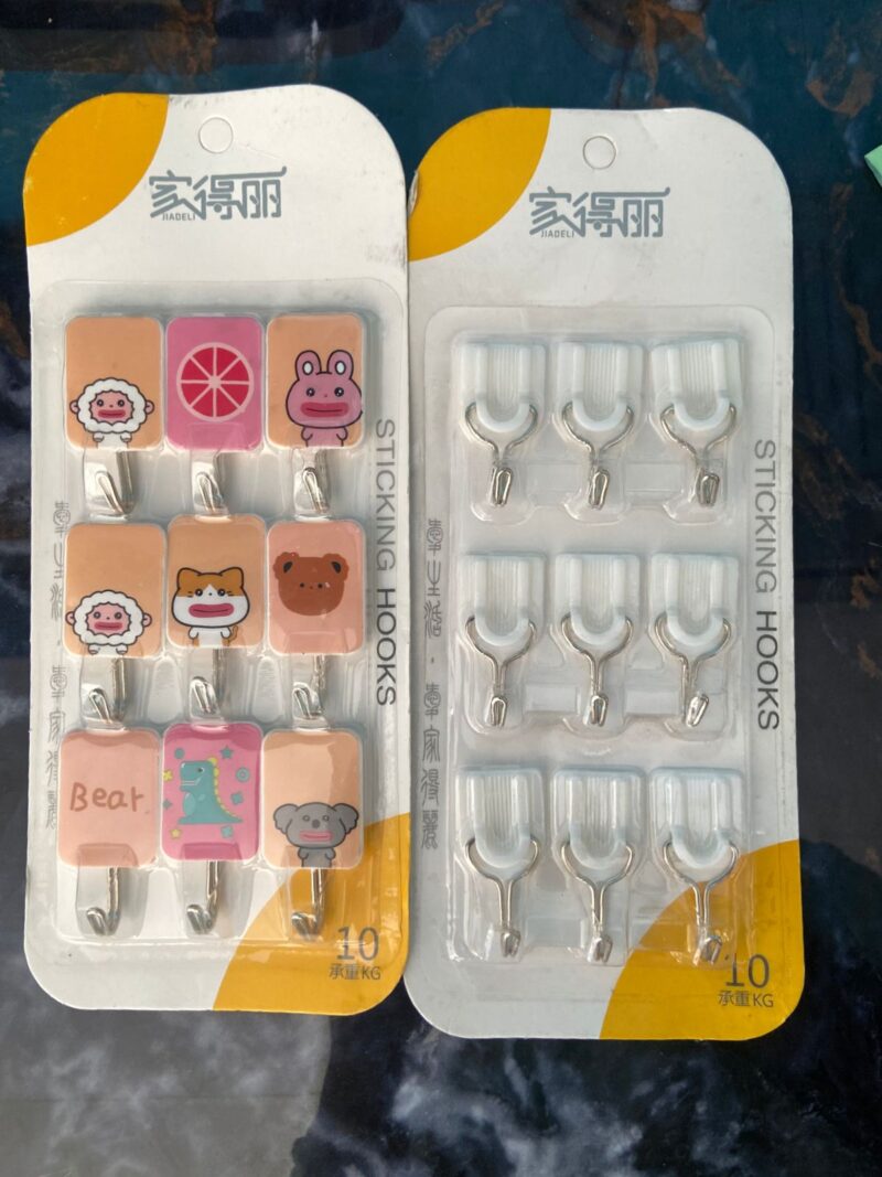 Pack of 9 Stick/Wall hooks hanger