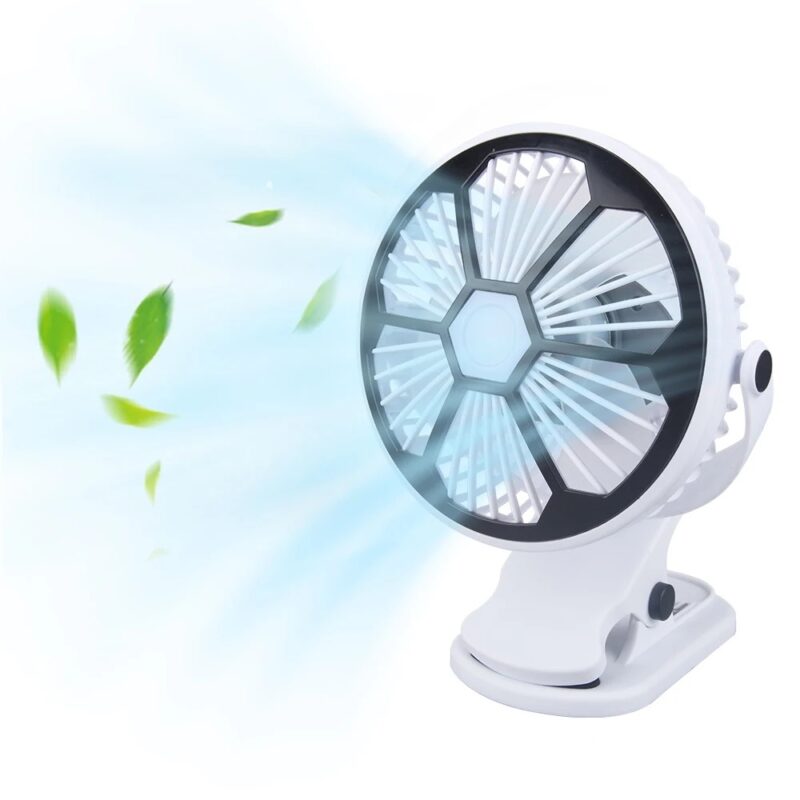 Rechargeable Table Clip fan with Light YT-M2034